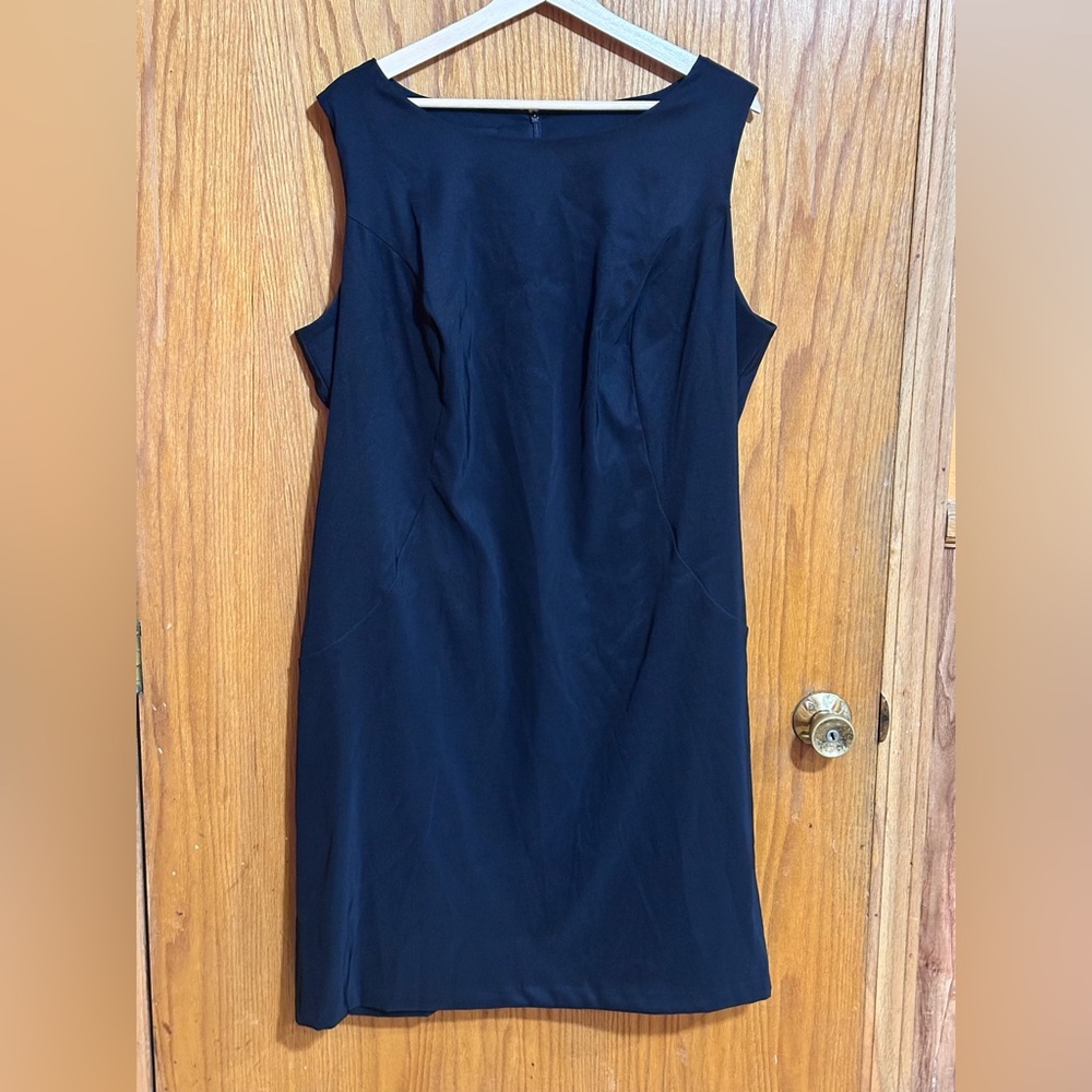 Alyx Black Sleeveless Midi Sheath Dress sz‎ 18w stretch zip